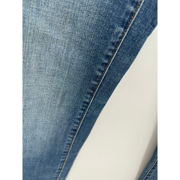 Lands' End Medium Wash Stretch Waistband Cotton Blend Skinny Denim Jeans Women 6 - Picture 7 of 9